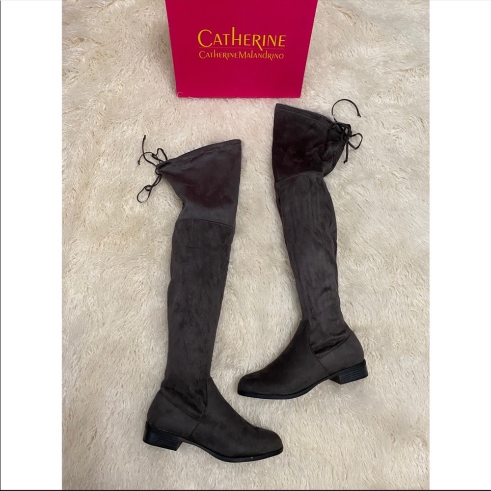Catherine Malandrino Gray Over The Knee Boot NEW with Box